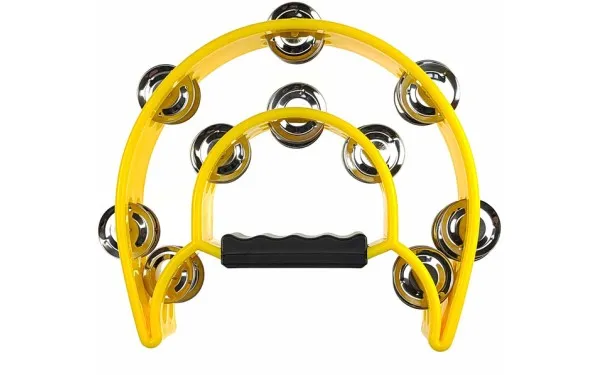 Double Row Tambourine Kera Audio TW-20 yellow