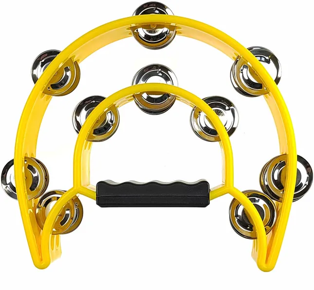 Double Row Tambourine Kera Audio TW-20 yellow