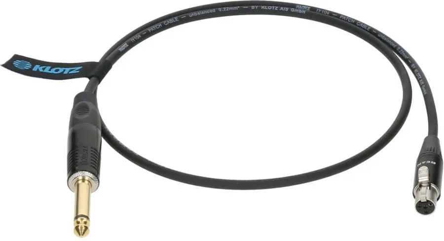 Klotz Instr. Cable, 6.3mm / MiniXLR, 0.7m