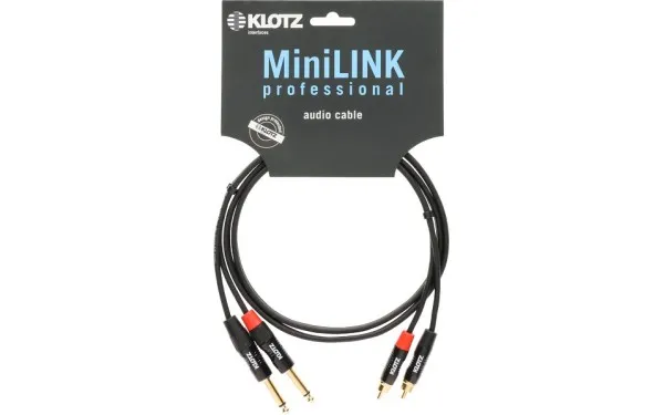 Klotz PRO TwinCable, 2x 6.3mm / 2x RCA, 3m