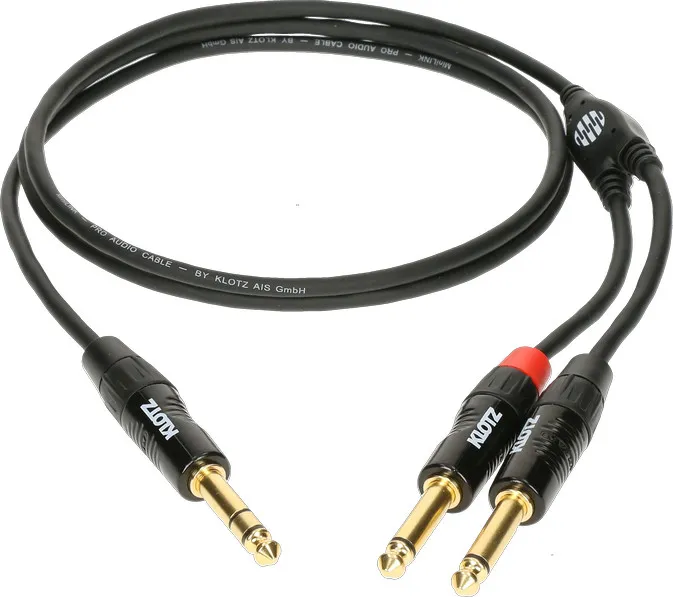Klotz PRO Insert Cable, 6.3mm TRS / 2x 6.3mm, 0.9m