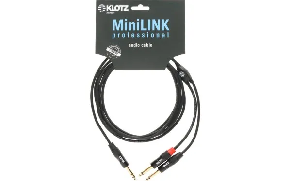 Klotz PRO Insert Cable, 6.3mm TRS / 2x 6.3mm, 1.5m