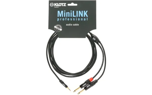 Klotz PRO Y-Cable, 3.5mm TRS / 2x 6.3mm, 3m