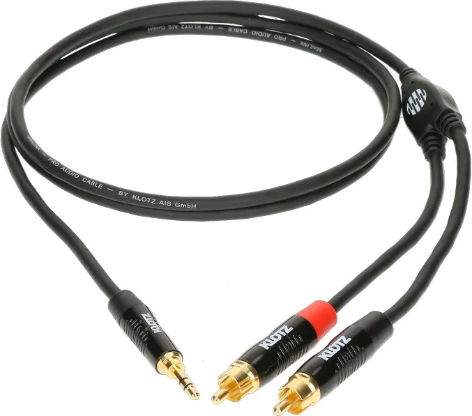 Klotz PRO Y-Cable, 3.5mm TRS / 2x RCA, 0.9m