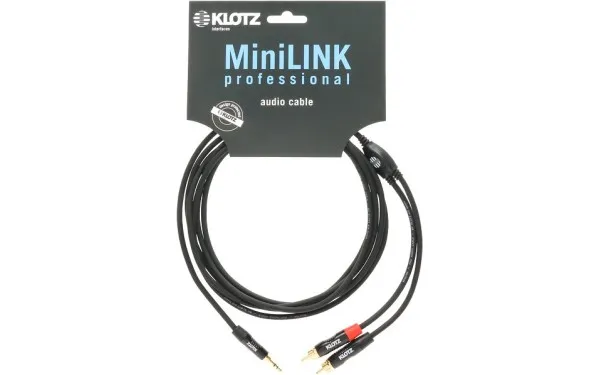 Klotz PRO Y-Cable, 3.5mm TRS / 2x RCA, 3m