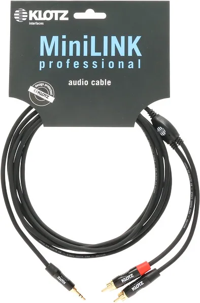 Klotz PRO Y-Cable, 3.5mm TRS / 2x RCA, 0.9m