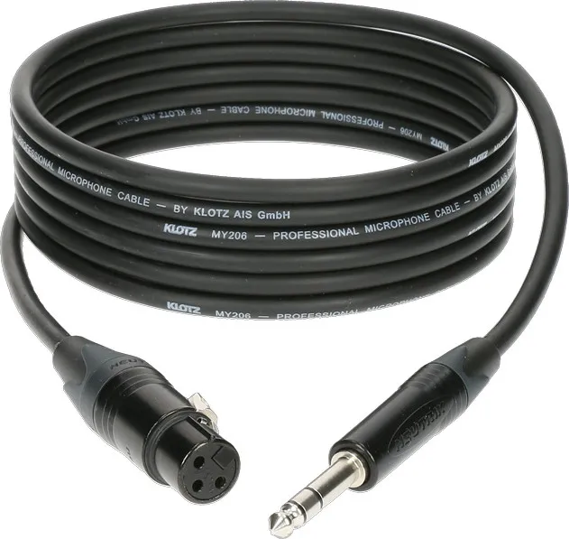 Klotz M1 Mic Cable, XLR-F / 6.3mm TRS, 5m