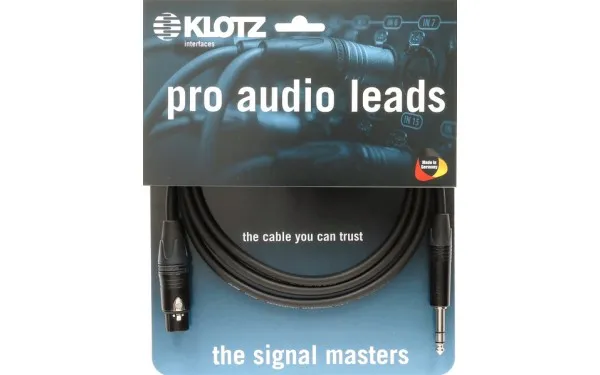 Klotz M1 Mic Cable, XLR-F / 6.3mm TRS, 5m