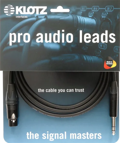 Klotz M1 Mic Cable, XLR-F / 6.3mm TRS, 5m