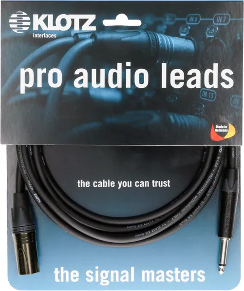 Klotz M1 Mic Cable, XLR-M / 6.3mm, 10m