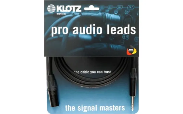 Klotz M1 Mic Cable, XLR-M / 6.3mm TRS, 3m