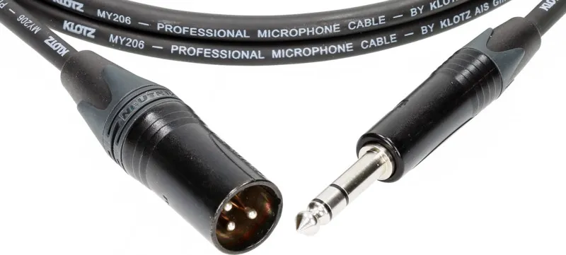 Klotz M1 Mic Cable, XLR-M / 6.3mm TRS, 3m