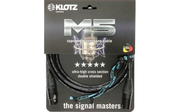 Klotz M5 Mic Cable, XLR-F / XLR-M, 5m