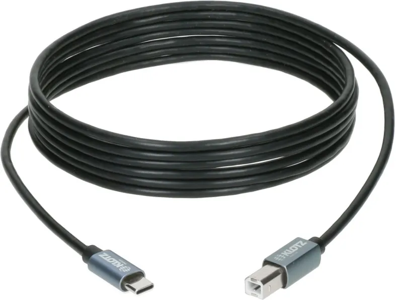 Klotz USB 2.0 кабел, USB-C / USB-B, 0.5m