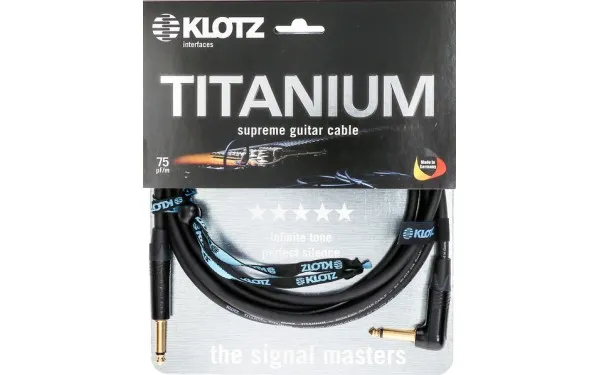 Klotz Titanium Instr. Cable, 6.3mm / 6.3mm L, 3m
