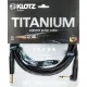 Klotz Titanium Instr. Cable, 6.3mm / 6.3mm L, 3m