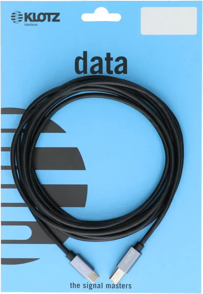 Klotz USB 2.0 кабел, USB-C / USB-B, 0.5m