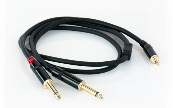 s.Cab PAC381, 2x 6.3mm / 3.5mm TRS, 1m
