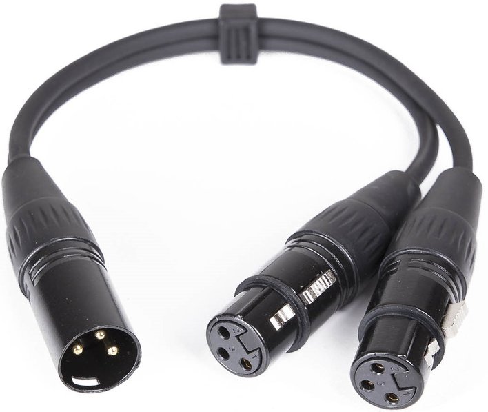 s.Cab Y100-03, XLR-F / 2x XLR-M, 0.3m