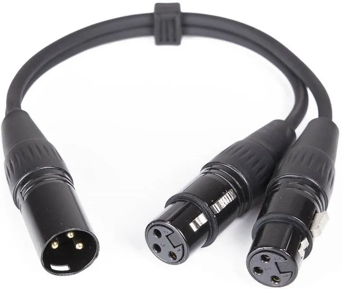 s.Cab Y100-03, XLR-F / 2x XLR-M, 0.3m