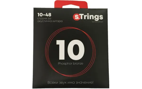 s.Trings SMА-010PB, Струни за акустична китара 10-48, Phosphor Bronze