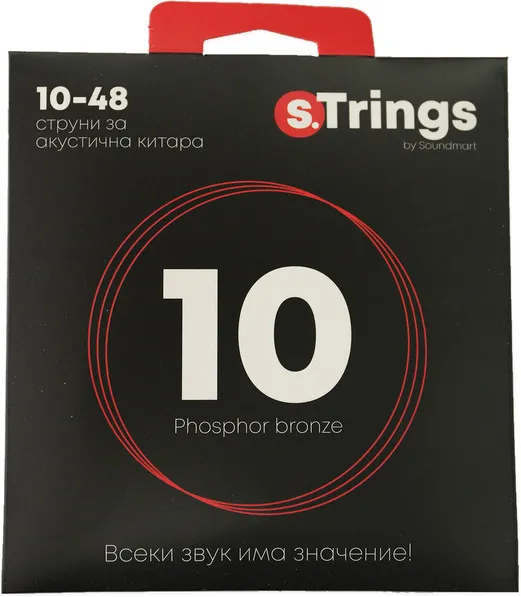s.Trings SMА-010PB, Струни за акустична китара 10-48, Phosphor Bronze