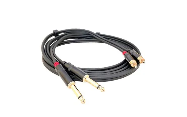 s.Cab PAC630-3, 2x RCA / 2x 6.3mm, 3m