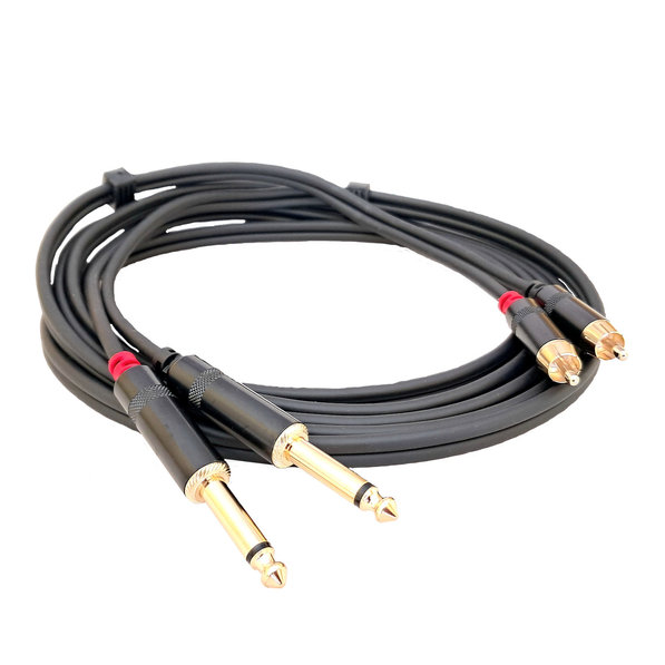 s.Cab PAC630-3, 2x RCA / 2x 6.3mm, 3m