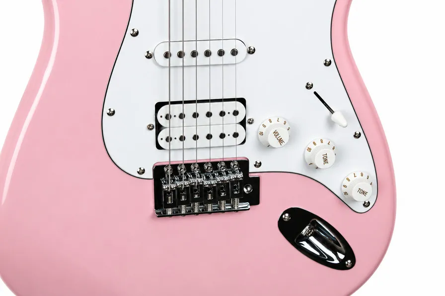 Електрическа китара Soundmart SME-G2S-PK, Тип Stratocaster HSS, Розова