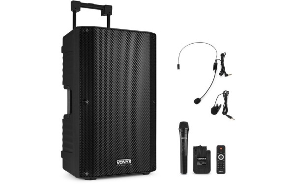Vonyx VSA700-BP, Активна тонколона 15", 1000W, Combi