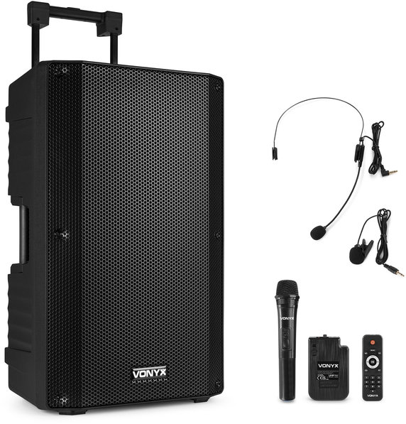 Vonyx VSA700-BP, Активна тонколона 15", 1000W, Combi