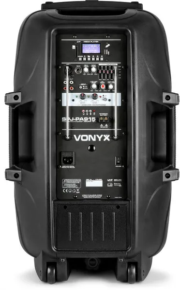 Vonyx SPJ-PA915 Активна тонколона 15", 700W, USB, Вградени микрофони, Батерия