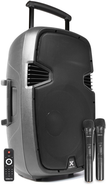 Vonyx SPJ-PA915 Активна тонколона 15", 700W, USB, Вградени микрофони, Батерия