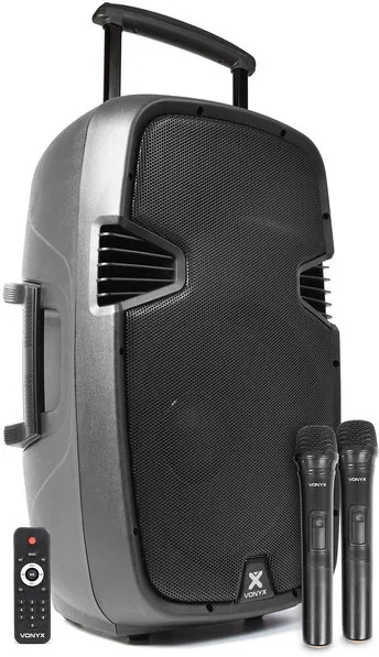 Vonyx SPJ-PA915 Активна тонколона 15", 700W, USB, Вградени микрофони, Батерия