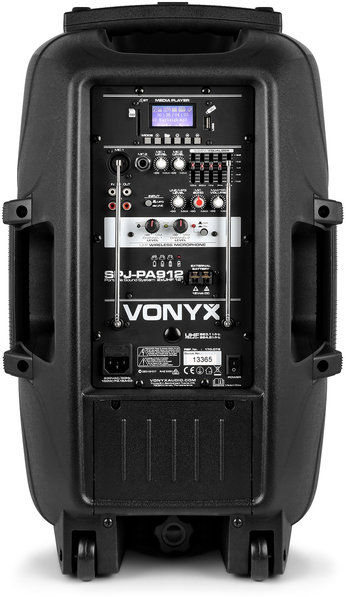 Vonyx SPJ-PA912 Активна тонколона 12", 500W, USB, Вградени микрофони, Батерия