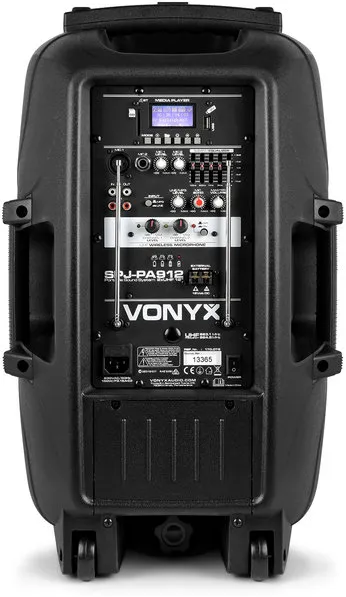 Vonyx SPJ-PA912 Активна тонколона 12", 500W, USB, Вградени микрофони, Батерия