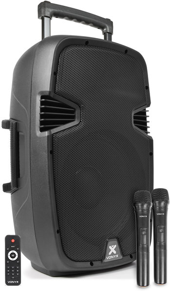 Vonyx SPJ-PA912 Активна тонколона 12", 500W, USB, Вградени микрофони, Батерия
