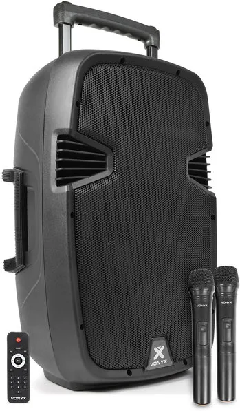Vonyx SPJ-PA912 Активна тонколона 12", 500W, USB, Вградени микрофони, Батерия