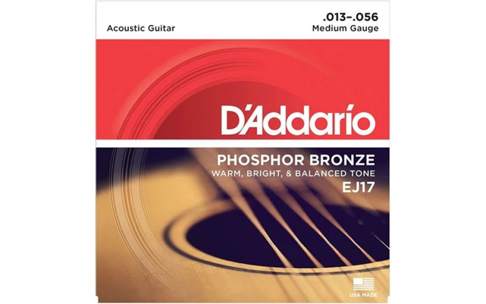 Daddario EJ17, Струни за акустична китара 13-56, Phosphor Bronze