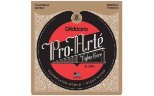 Daddario EJ45, Струни за класическа китара , Нормално напрежение, Прозрачни, Silver