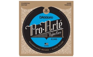 Daddario EJ46, Струни за класическа китара, Силно напрежение, Прозрачни, Silver