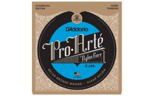 Daddario EJ48, Струни за класическа китара, Силно напрежение, Прозрачни, Bronze