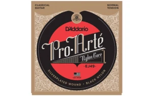 Daddario EJ49, Струни за класическа китара, Нормално напрежение, Черни