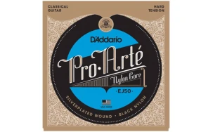 Daddario EJ50, Струни за класическа китара, Силно напрежение, Черни