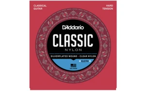 Daddario EJ27H, Струни за класическа китара, Силно напрежение, Прозрачни, Silver