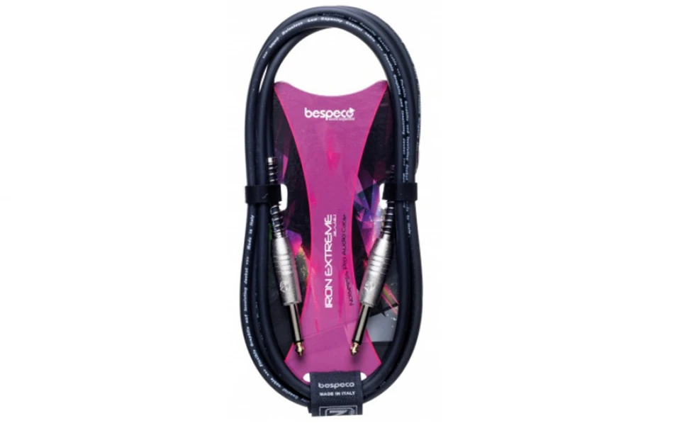 Кабел Bespeco IRO1500PBK, 6.3mm/6.3mm, 15m