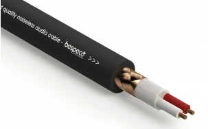 Микрофонен кабел Bespeco B/CVP100SBK, 2x0.25mm², Ø6.5mm, Черен