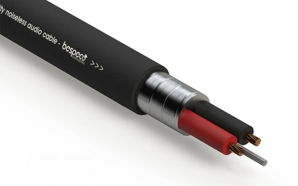 Двоен аудио кабел Bespeco CVP050N, 2x0.20mmq, 4mm