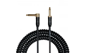 Кабел Cascha Advanced Line CCA-G2BK6, Спираловиден, Черен, 6m, 6.3mm/6.3mm