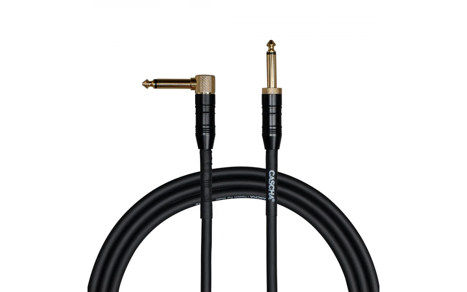 Кабел Cascha Professional Line CCP-G1ABK3, Черен, 6.3mm/6.3mm, Г-образен, 3m